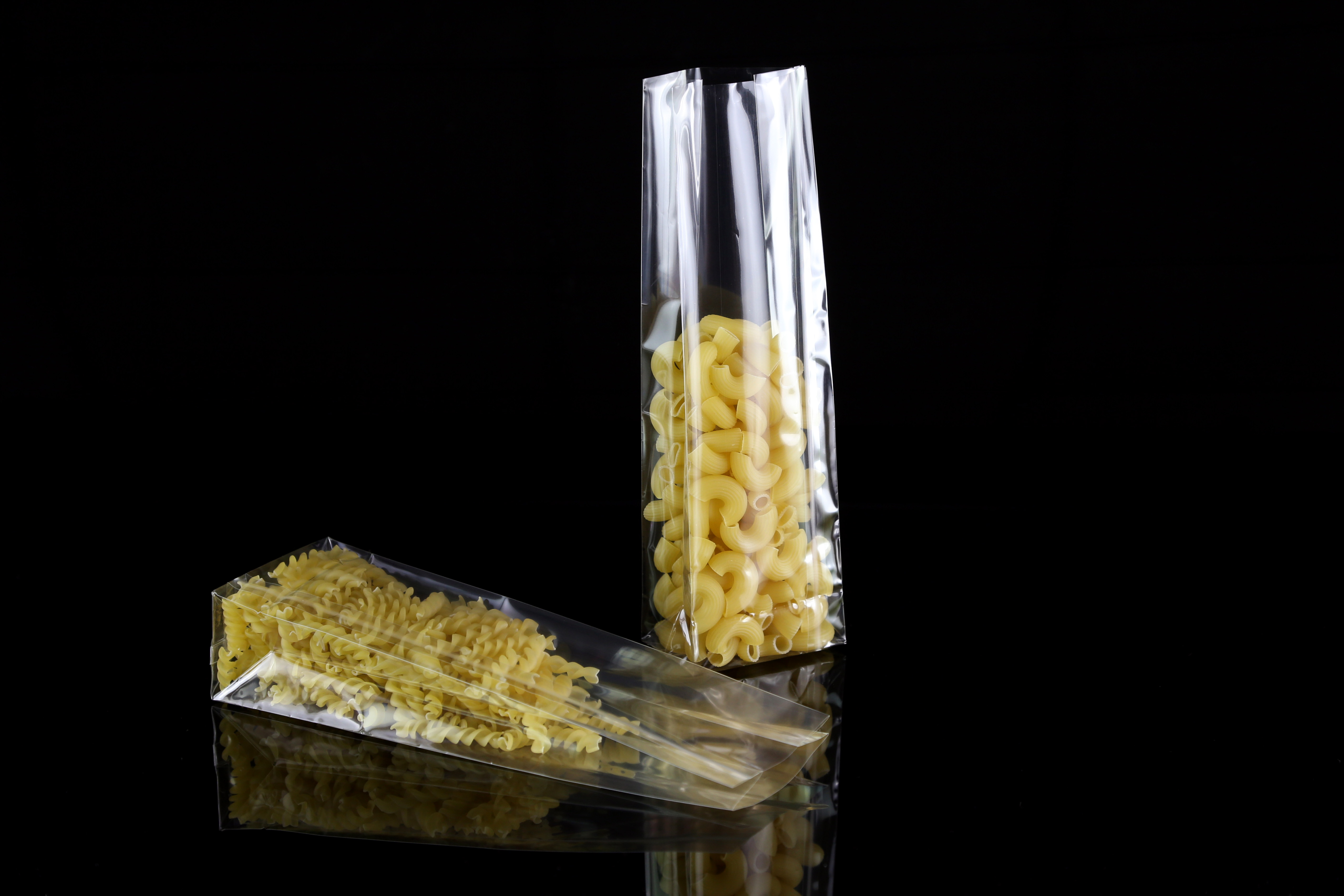 flexible packaging, stand up pouch, clear cellophane bags