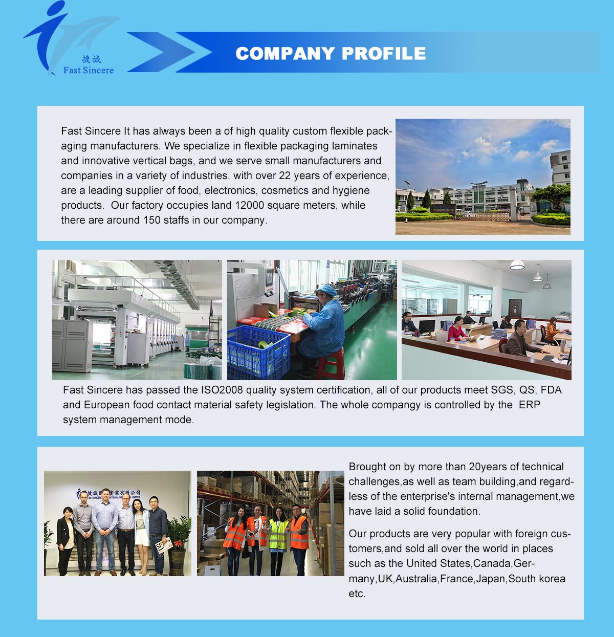Fast Sincere Company Profile