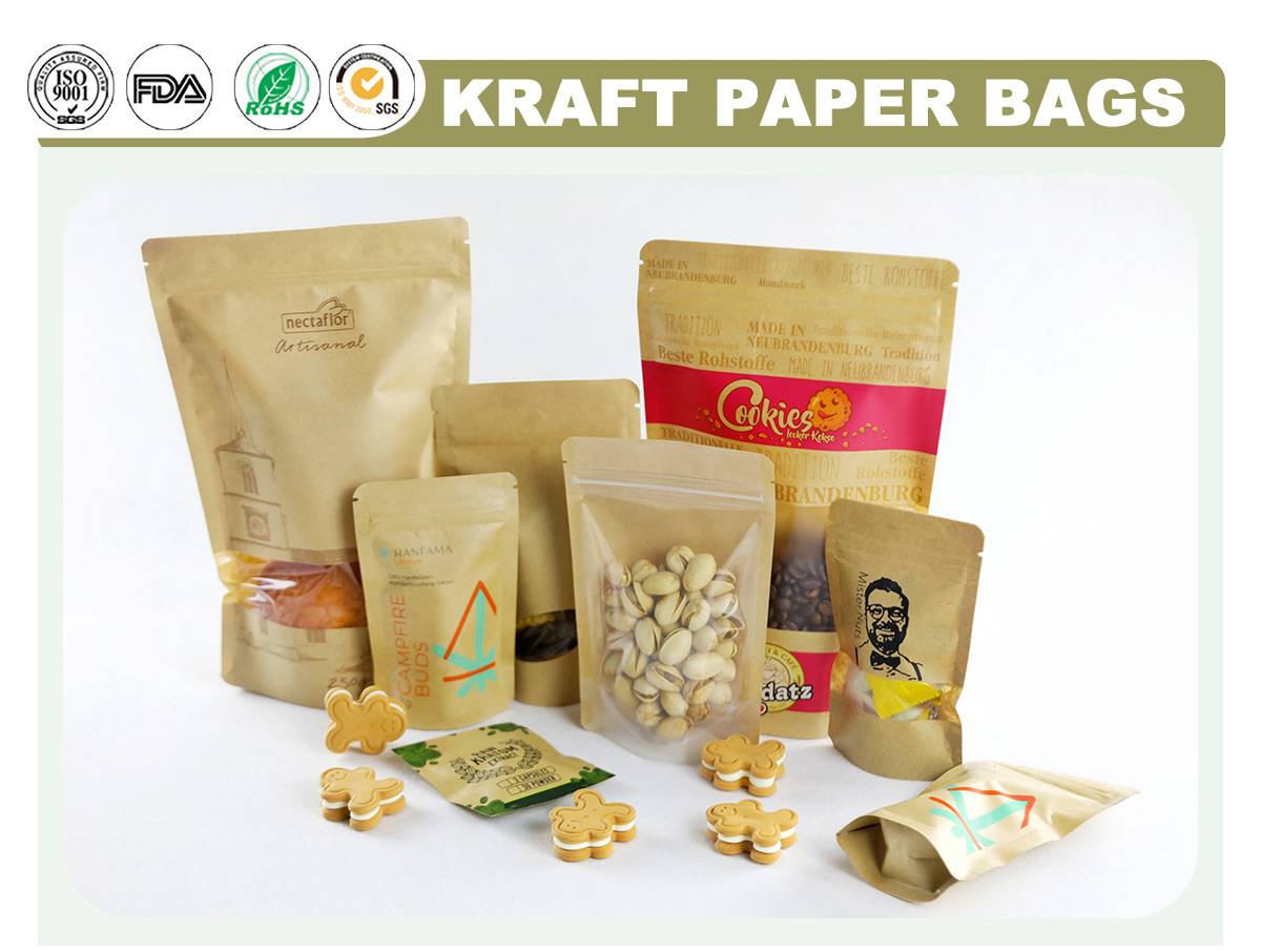 Brown Kraft Ziplock Bags