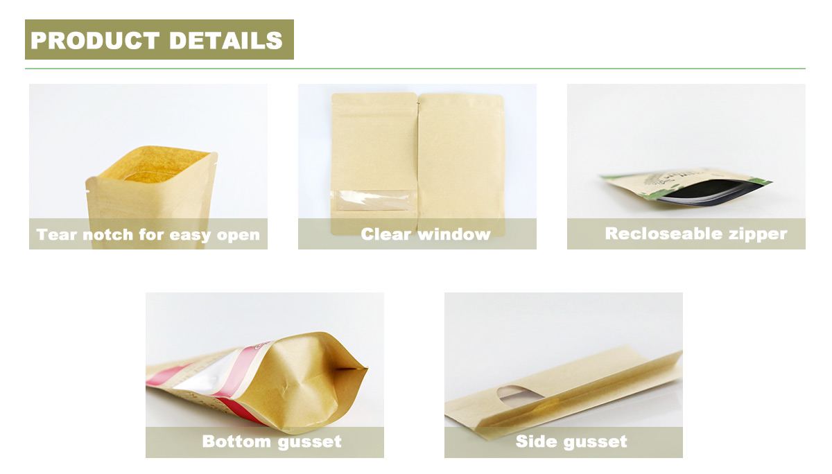 White Kraft Paper Bag Details