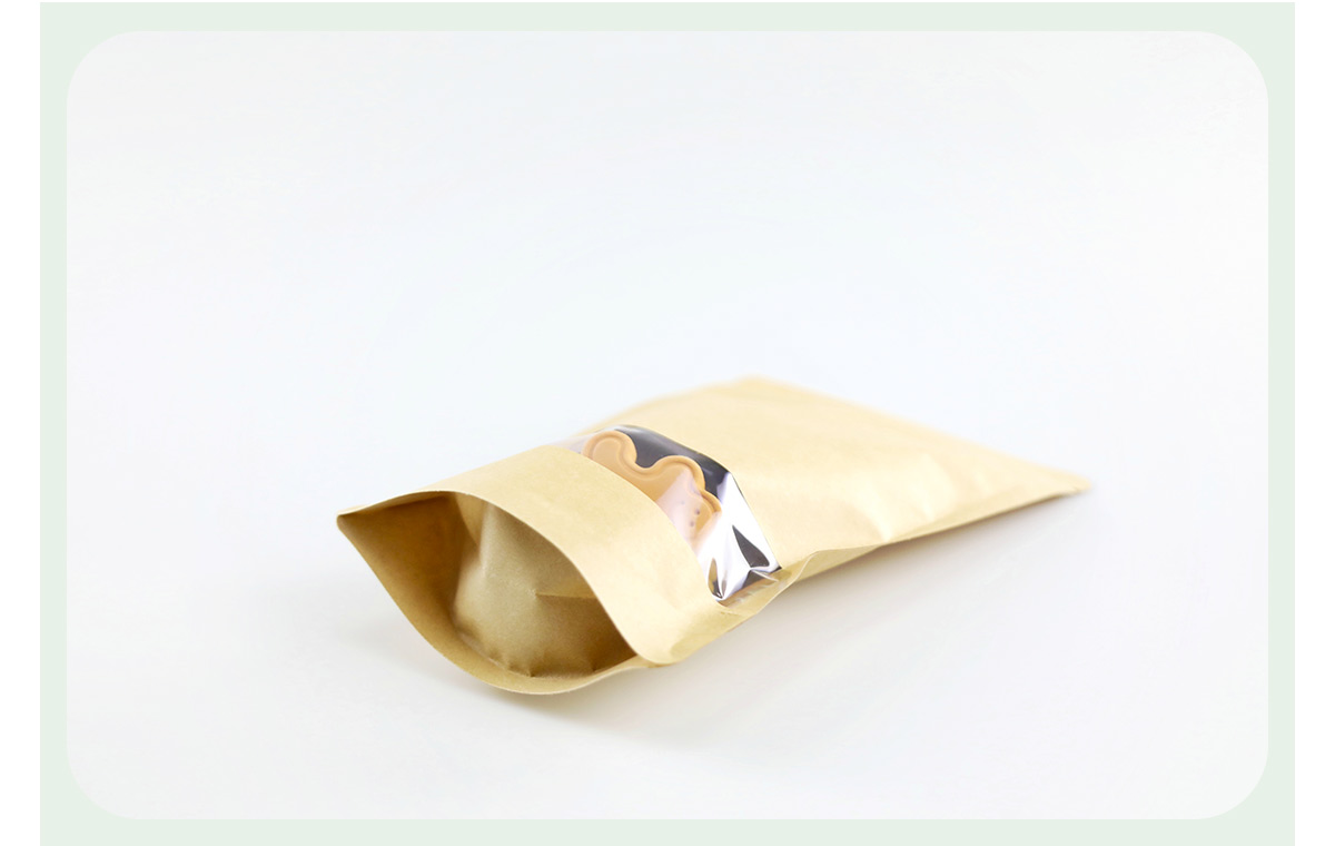 Kraft Resealable Bags With Window