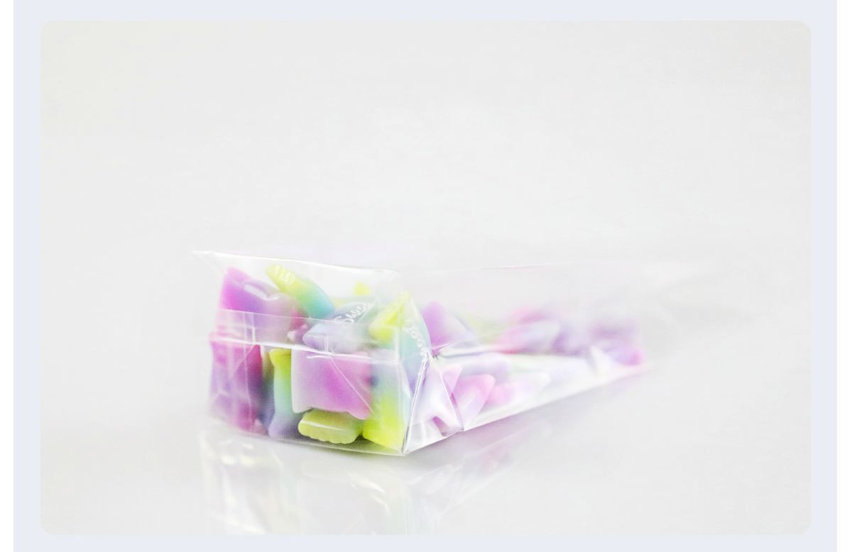 Square Bottom Transparent Packaging Bags