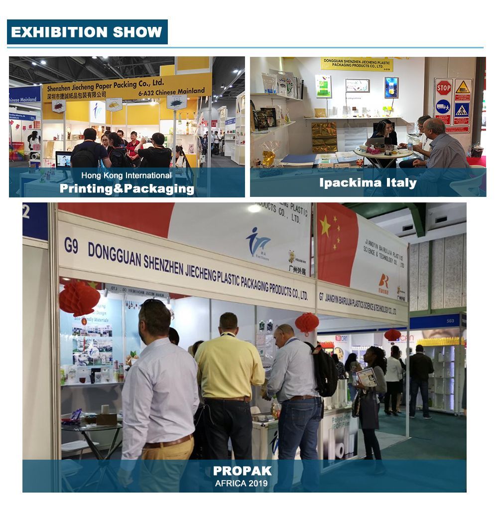 Reusable Custom Printed Stand Up Pouches Participate Exhibition