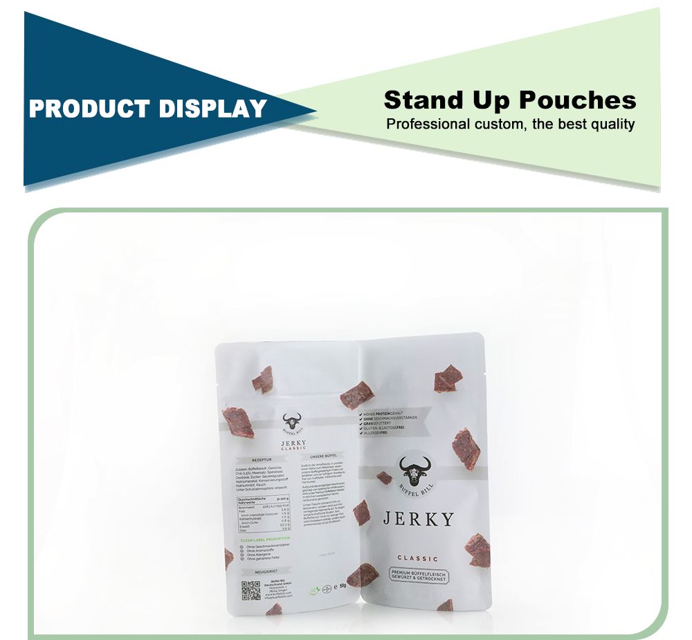 Reusable Custom Printed Stand Up Pouches