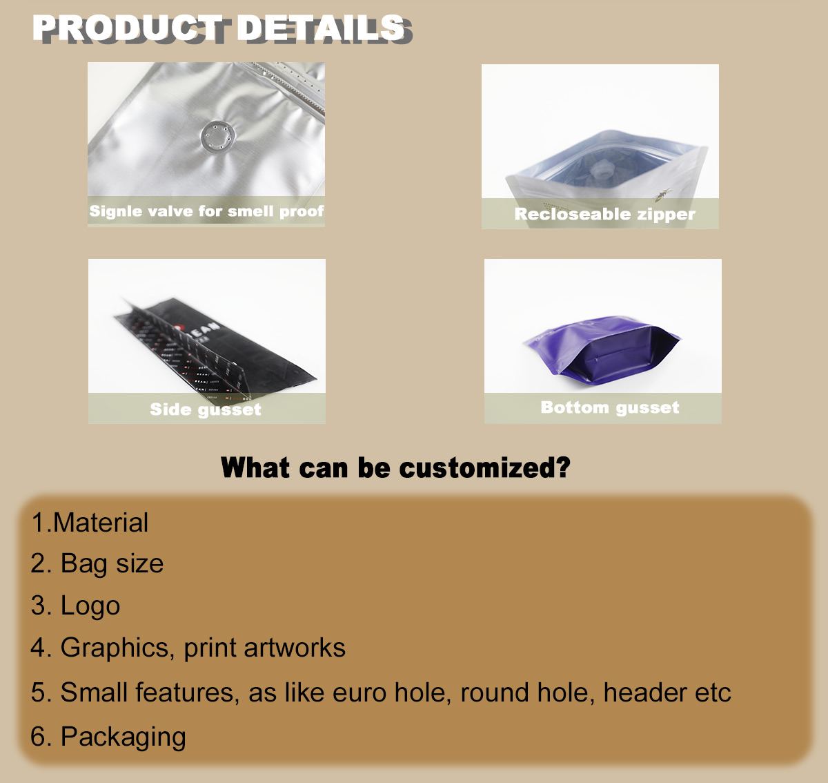 Custom Coffee Bags Details