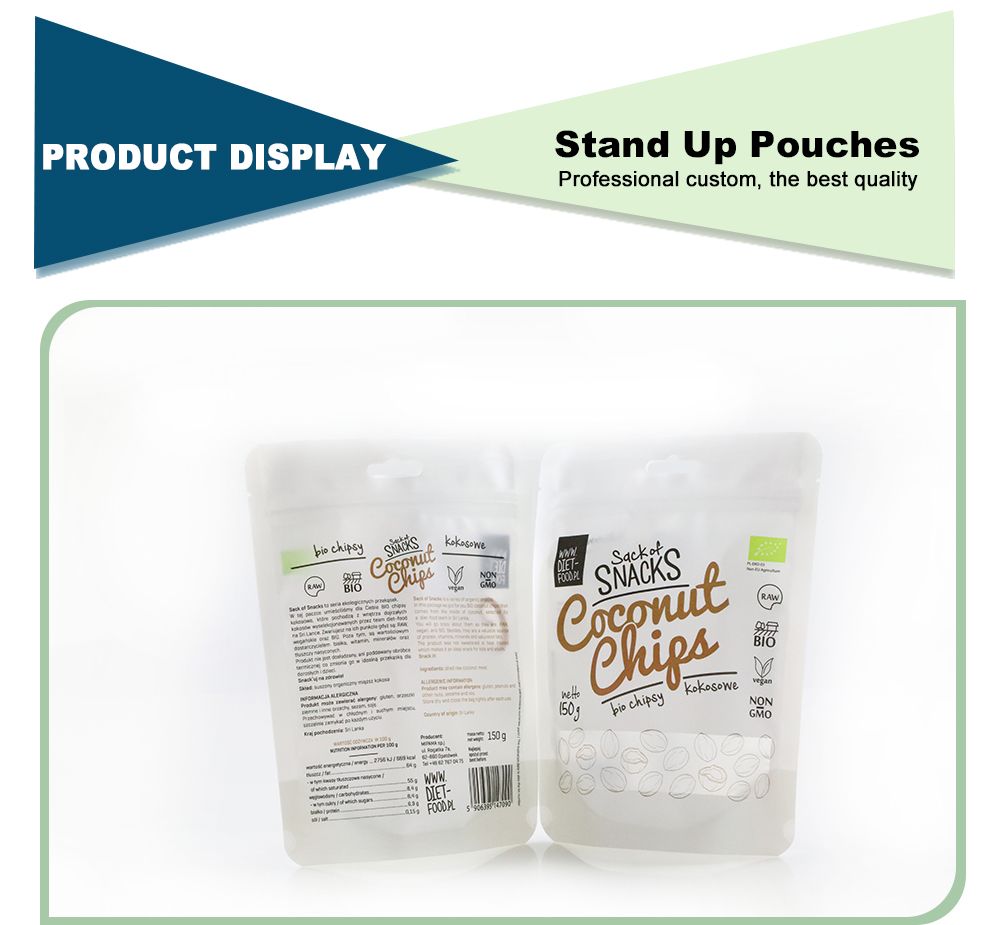 Wholesale Printed Reusable Stand Up Zipper Bags