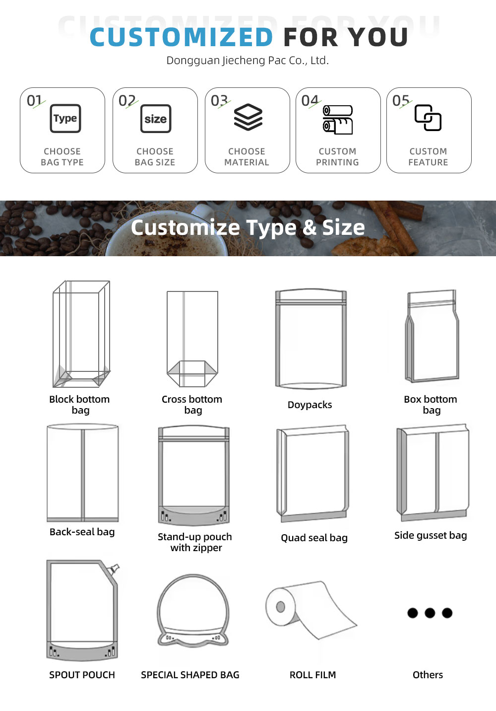 BOPP clear block bottom bag