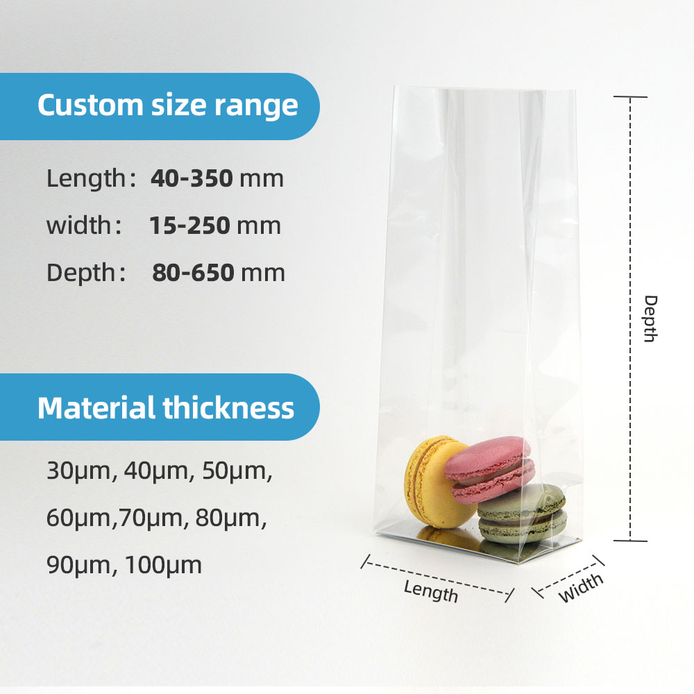 BOPP clear block bottom bag