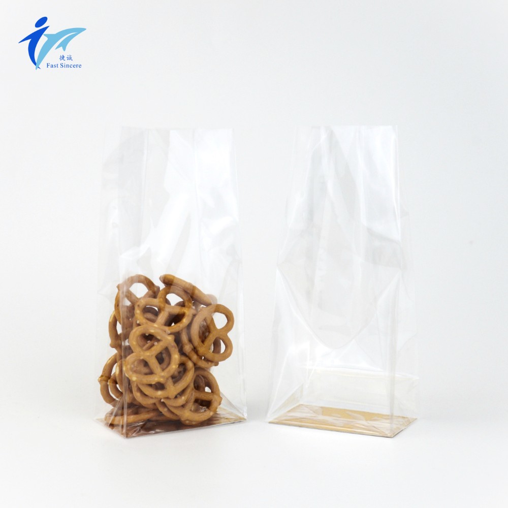 Self-Standing Clear Cellophane Bag with PP Sheet at Bottom