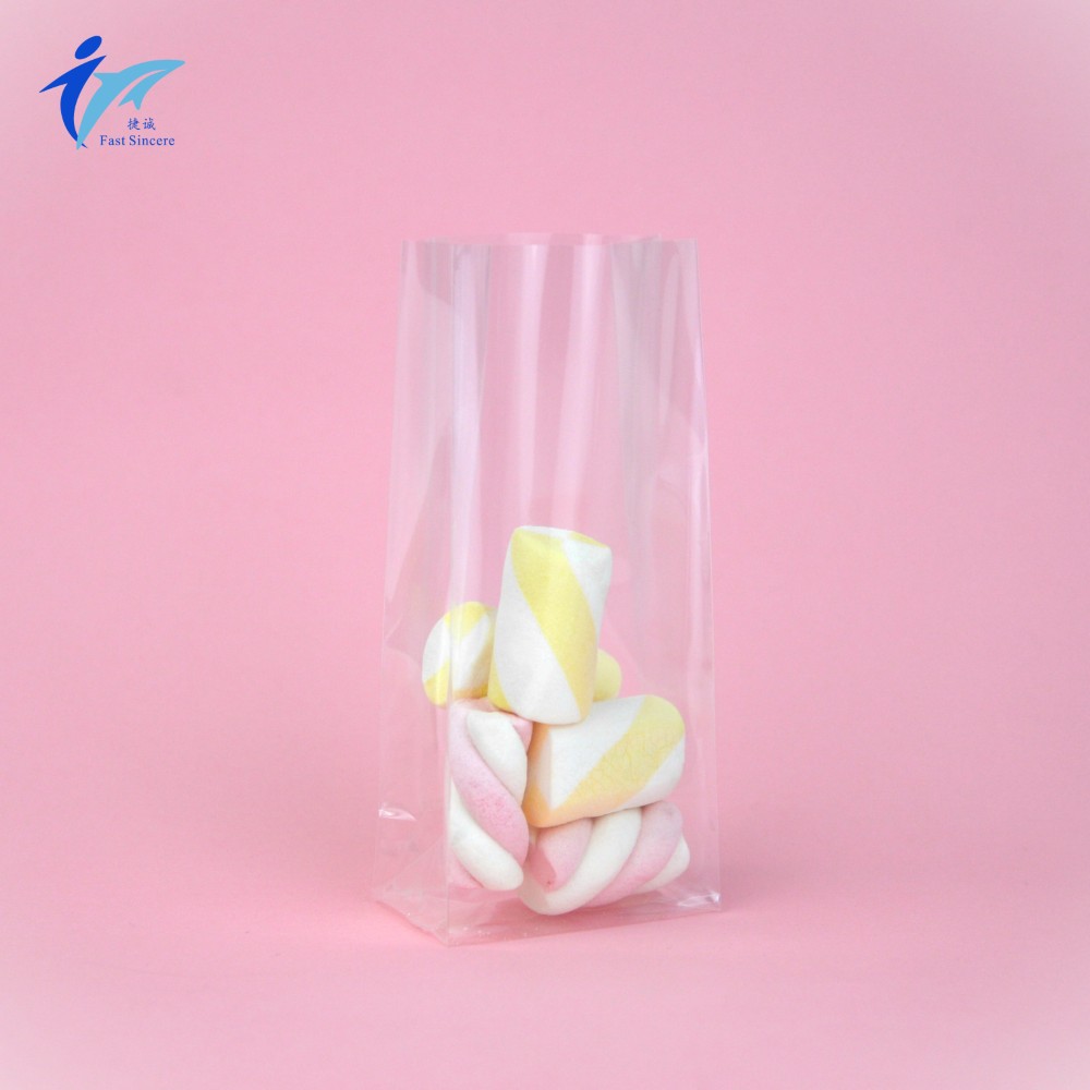 Wholesale Customized Heat Sealing Base Clear Block Bottom Bag