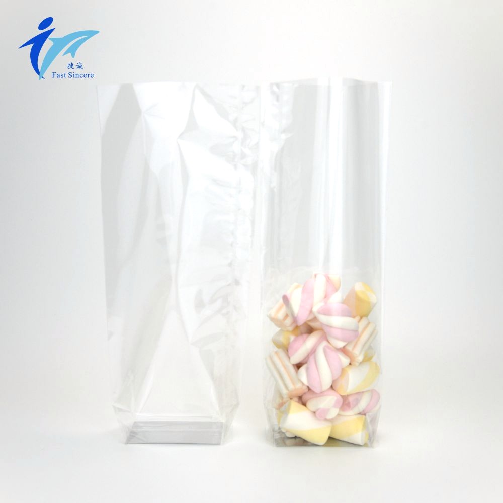 High Transparency BOPP Eco-Friendly Clear Cross Bottom Candy Bag Manufacturer